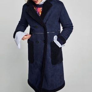 Zara Double-sided Blue Coat